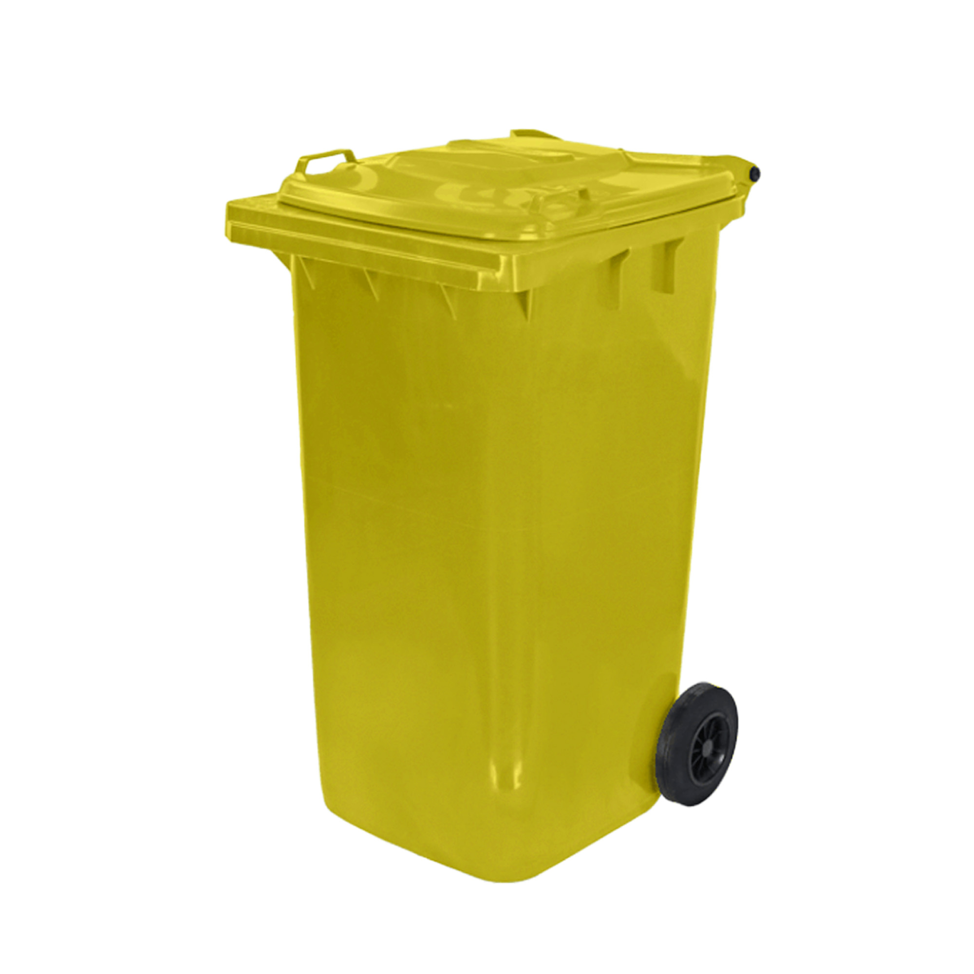 Popelnice hranatá 240l PVC-žlutá