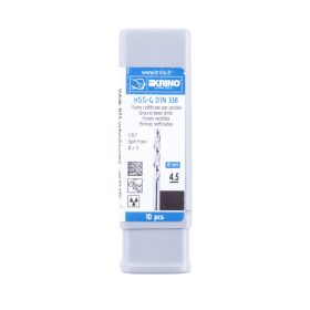 Vrták KRINO HSS-G 4,50 mm vybrušovaný, balení 10 ks 2