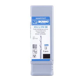 Vrták KRINO HSS-G 7,50 mm vybrušovaný, balení 5 ks 2