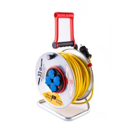 Kabel buben 33m, 4x230V, IP44,otočný kontakt