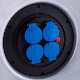 Kabel buben 40m, 4x230V, IP44, ocelový korpus gumový kabel průřez 3x2,5mm2 3