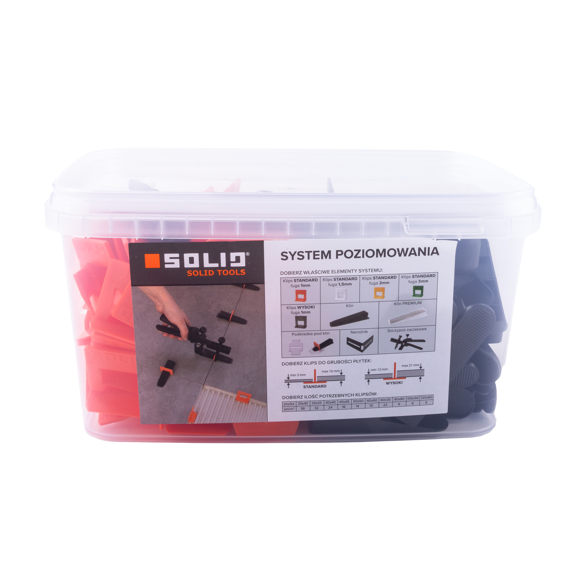 SET SOLID 1mm/100spon + 50klínků + kleště