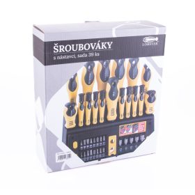 Šroubováky sada 39 ks, ve stojanu 9