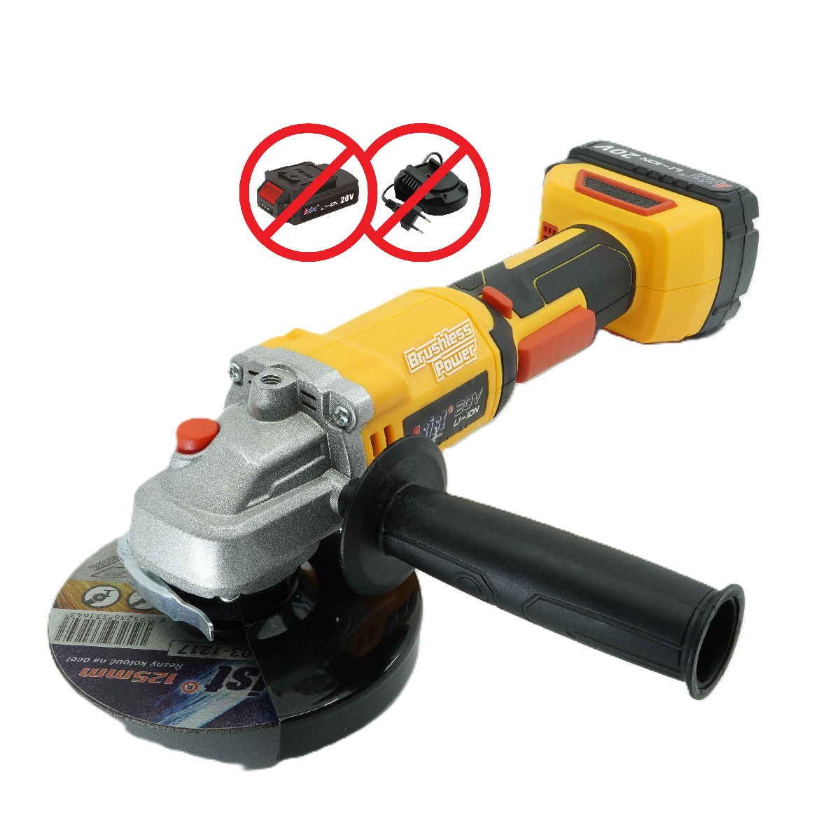 Bruska úhlová ASIST AKU GANG 20V, 125mm, BRUSHLESS - AE3U20AB