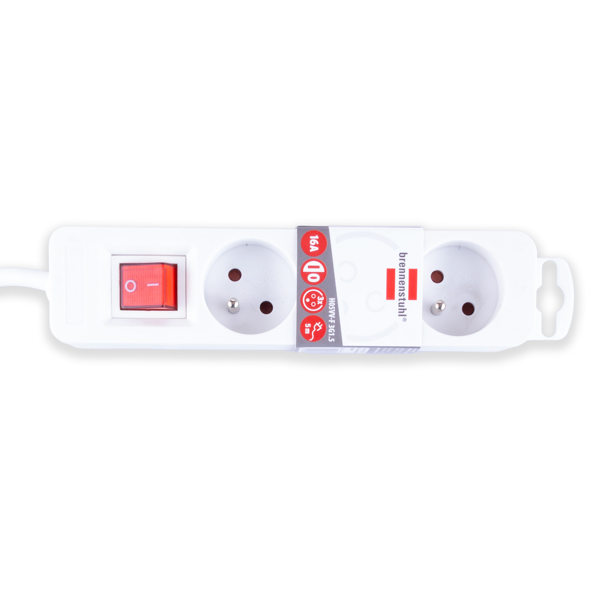 Kabel prodlužovací 5m/3 zásuvky s vypínačem IP20