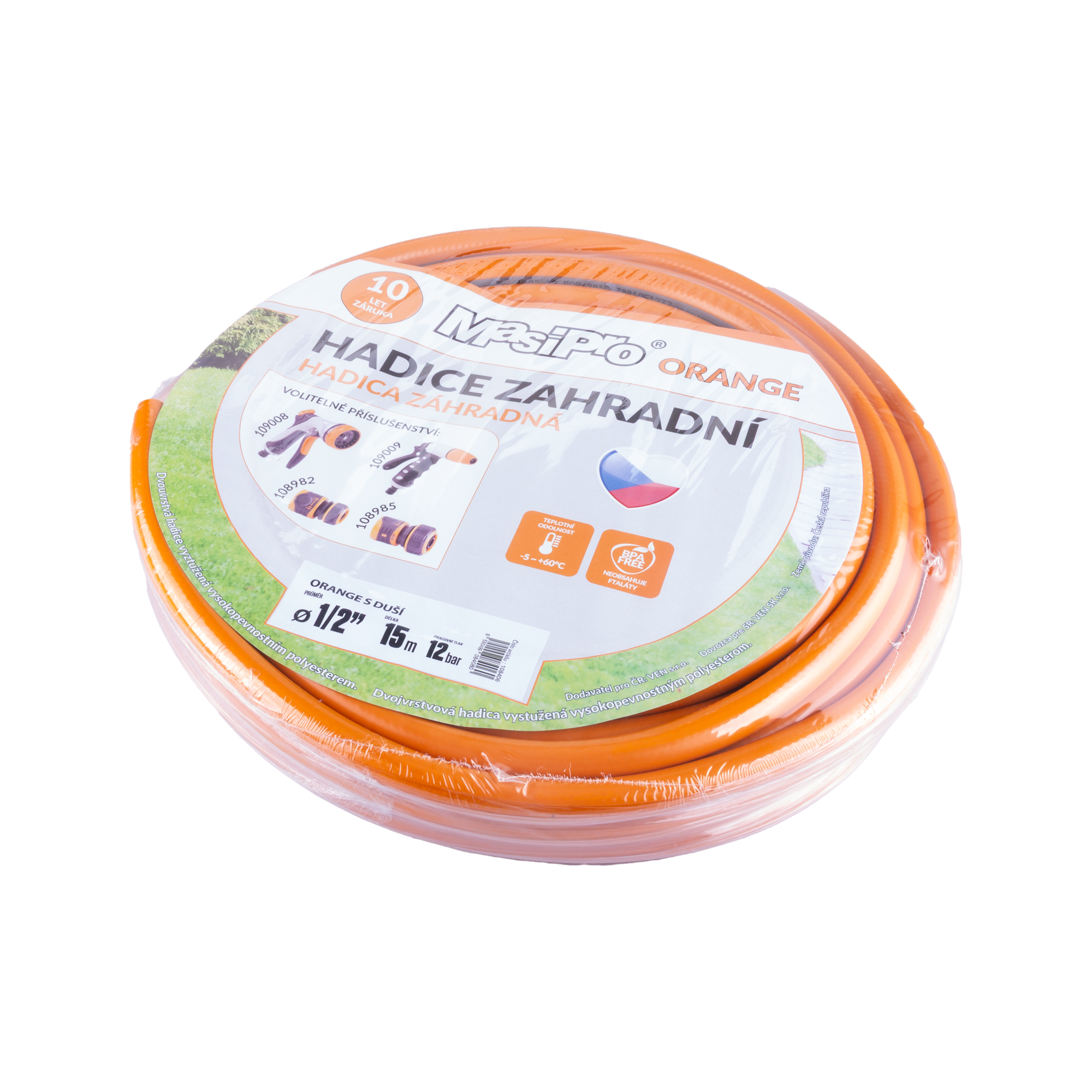 Hadice zahradní MasiPro orange 1/2" 15m