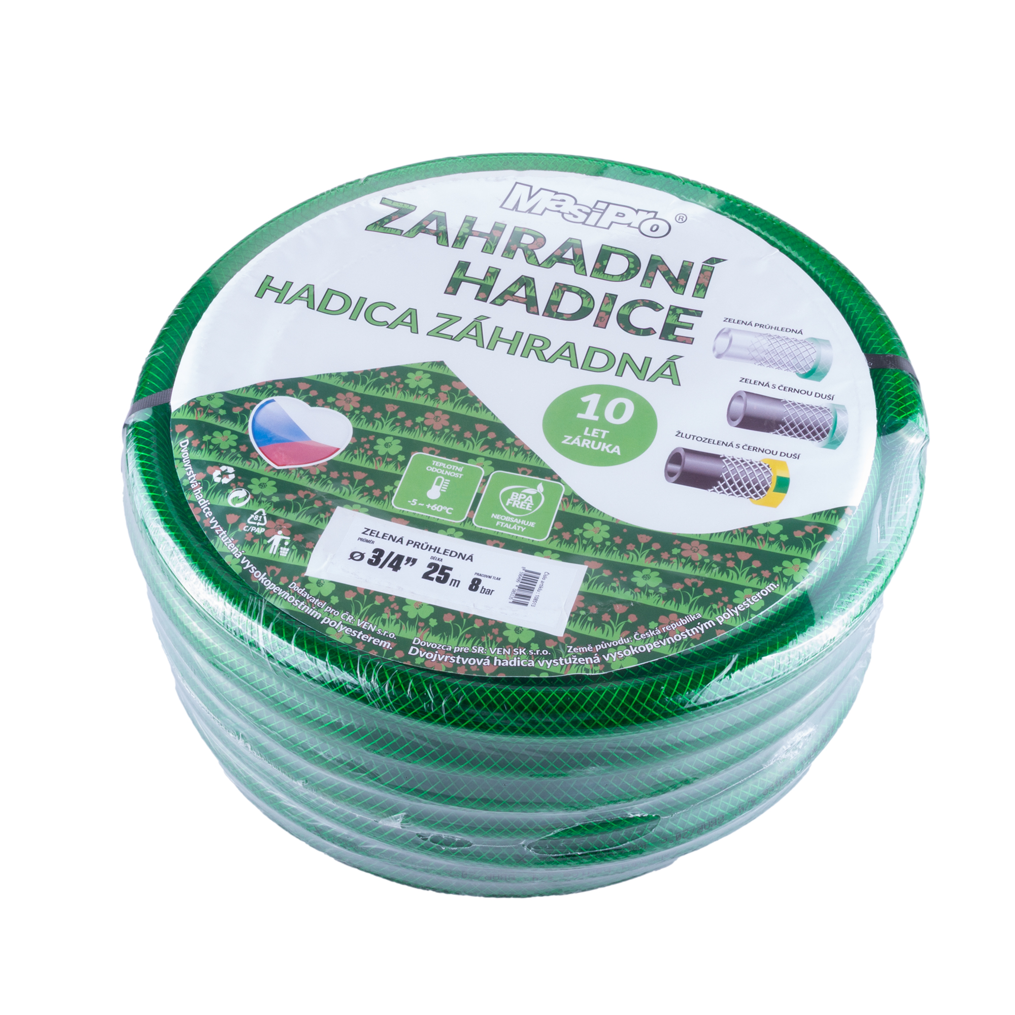 Hadice zahradní zelená 3/4" 25m