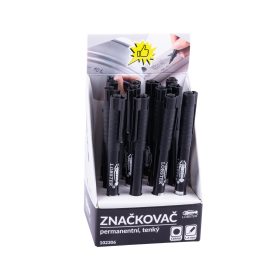 Značkovač permanent ČERNÝ/tenký 3