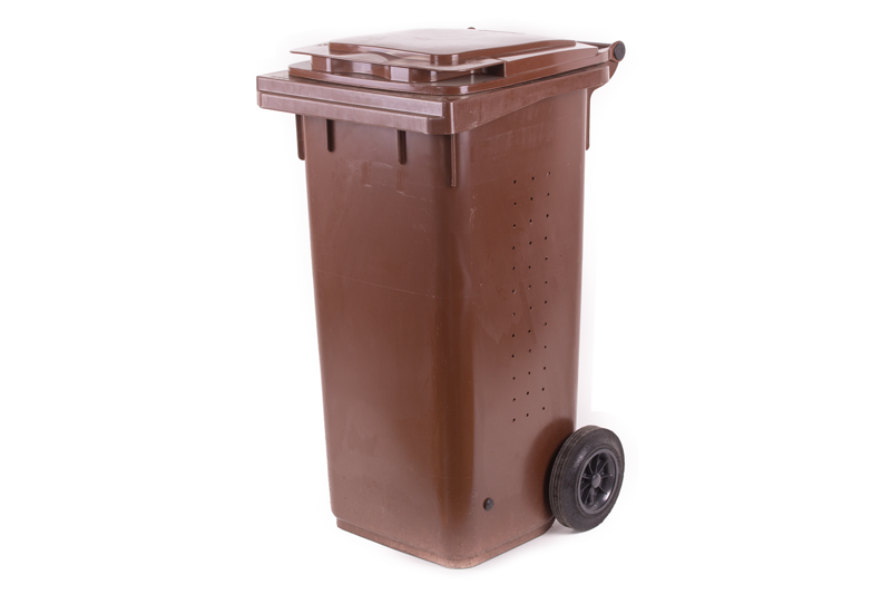 Popelnice hranatá 120l BIO-hnědá