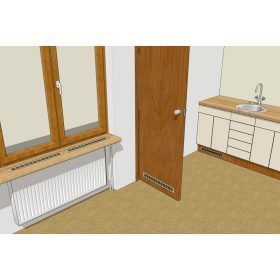 Mřížka větrací AL 400x60 elox přírodní/0724 2