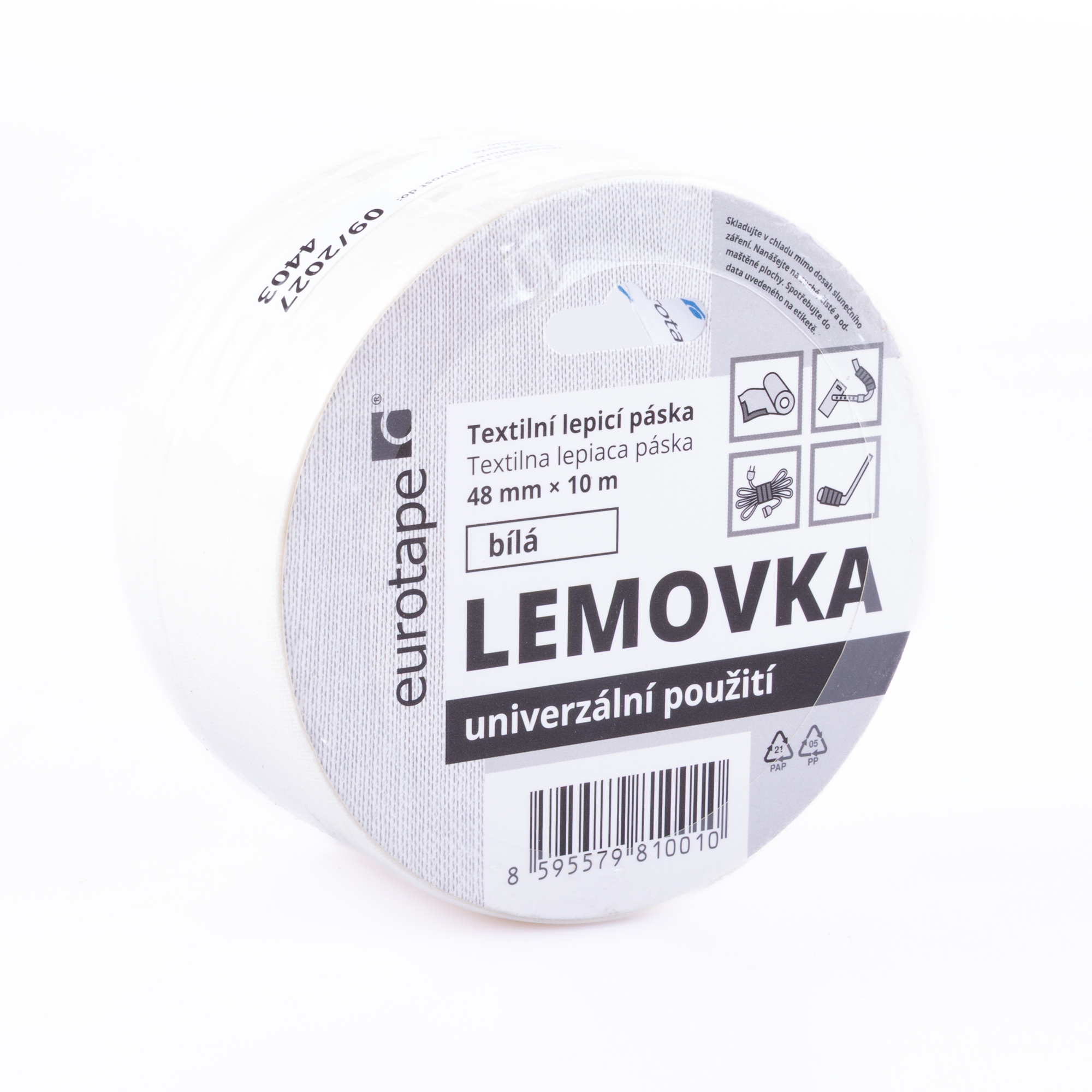 Lemovka 48mmx10m-bílá