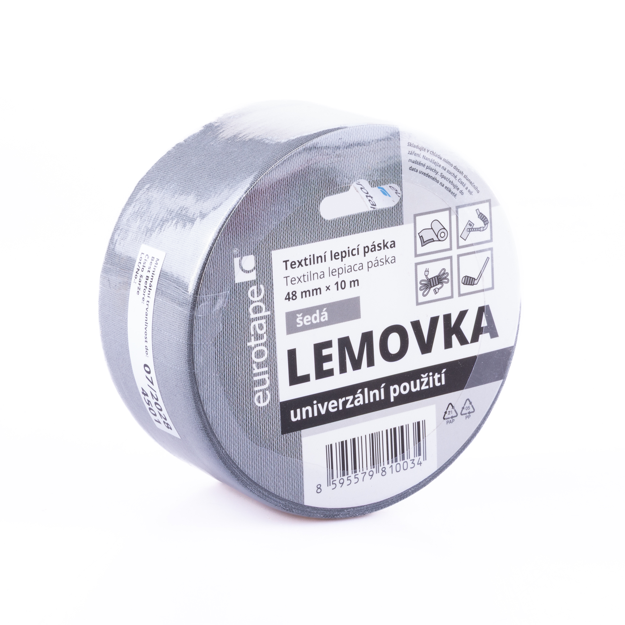 Lemovka 48mmx10m-šedá