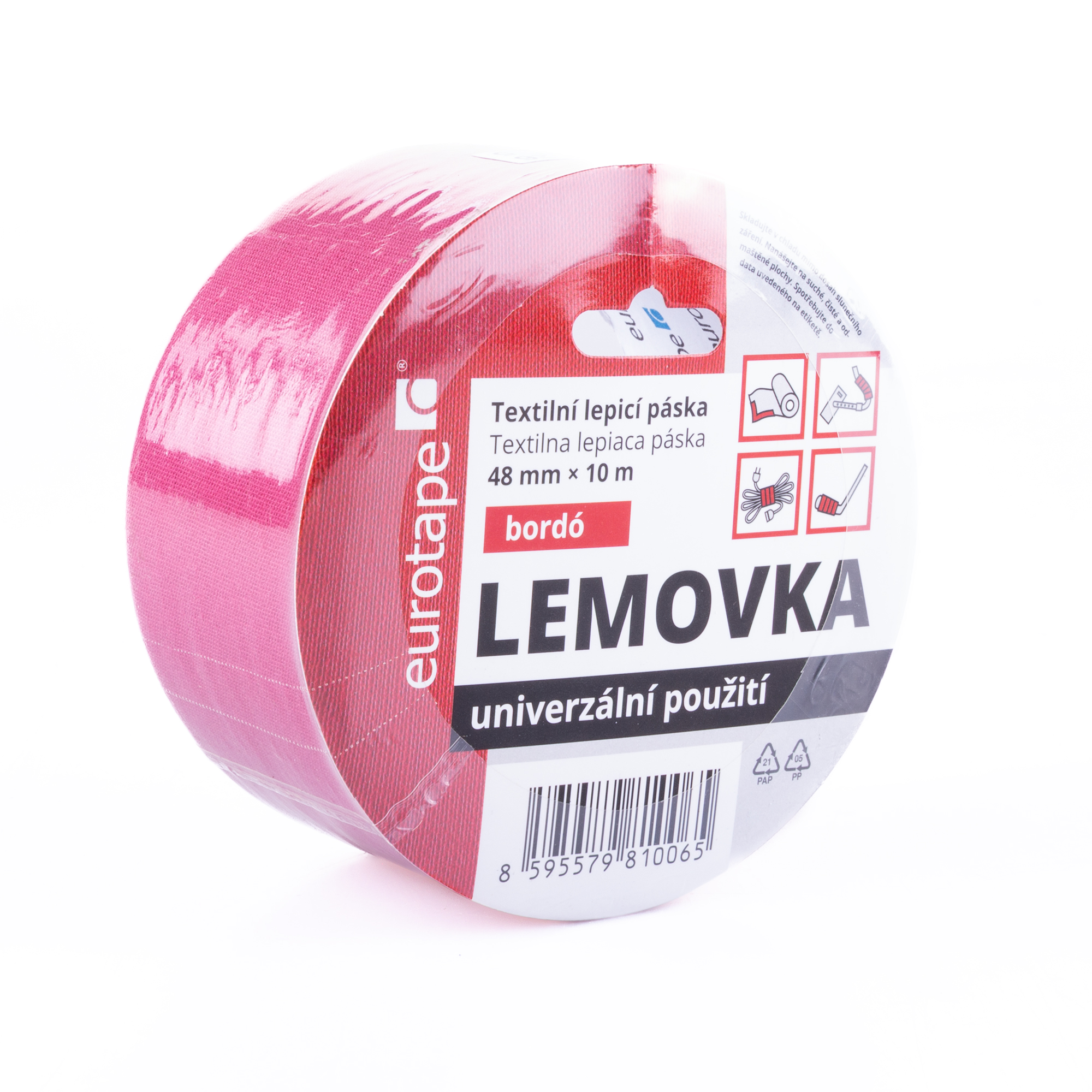 Lemovka 48mmx10m-bordó