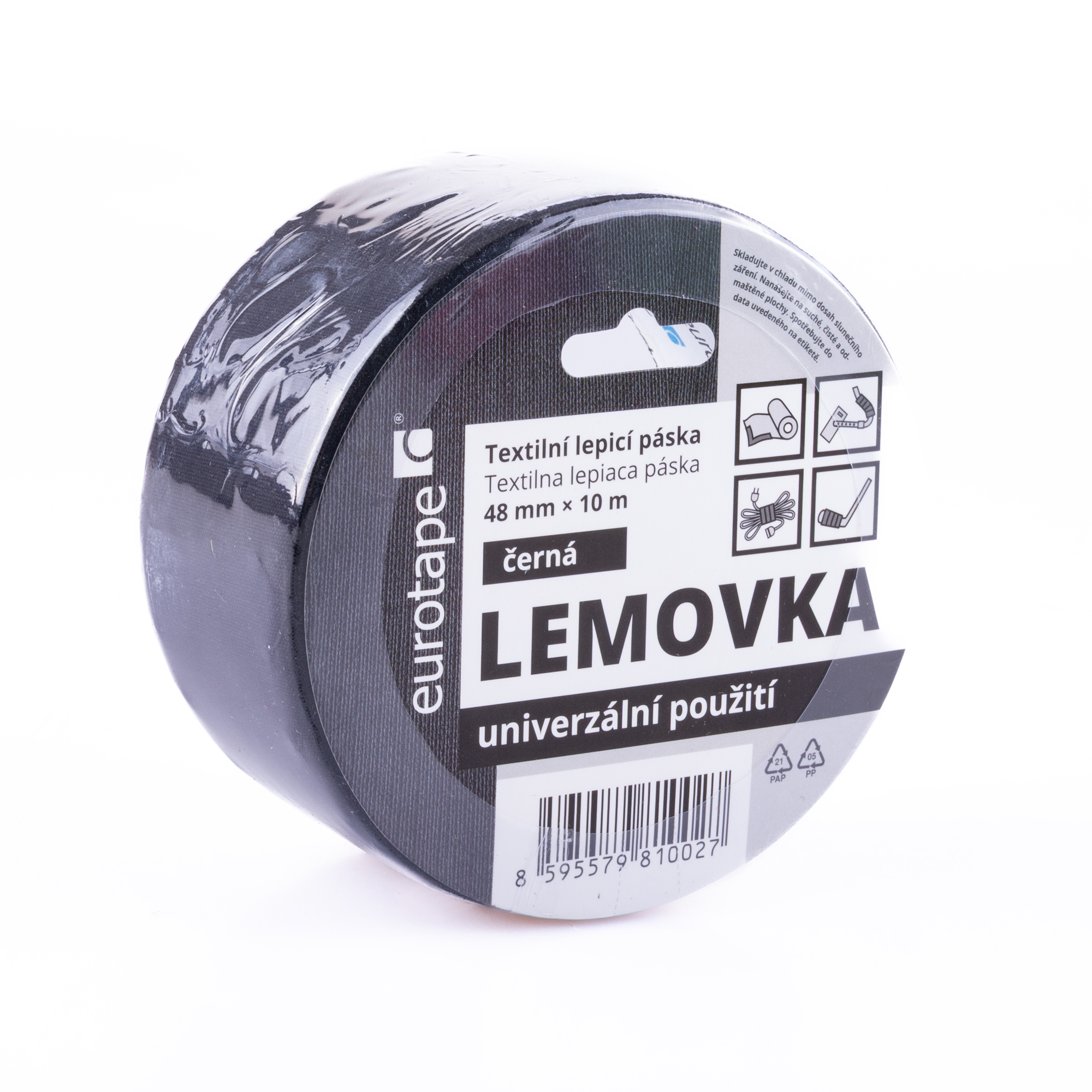 Lemovka 48mmx10m-černá