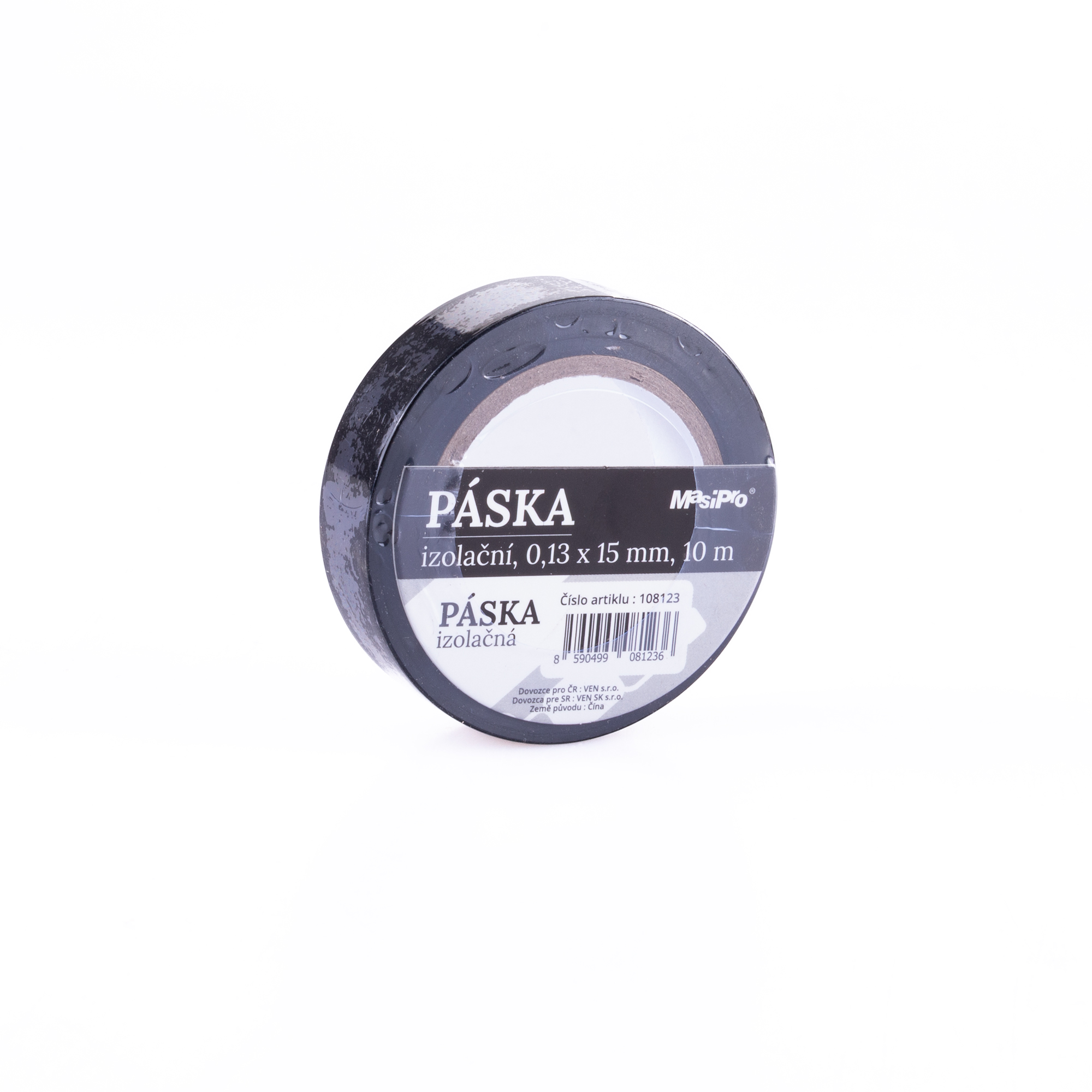 Elektropáska 15mm/10m černá