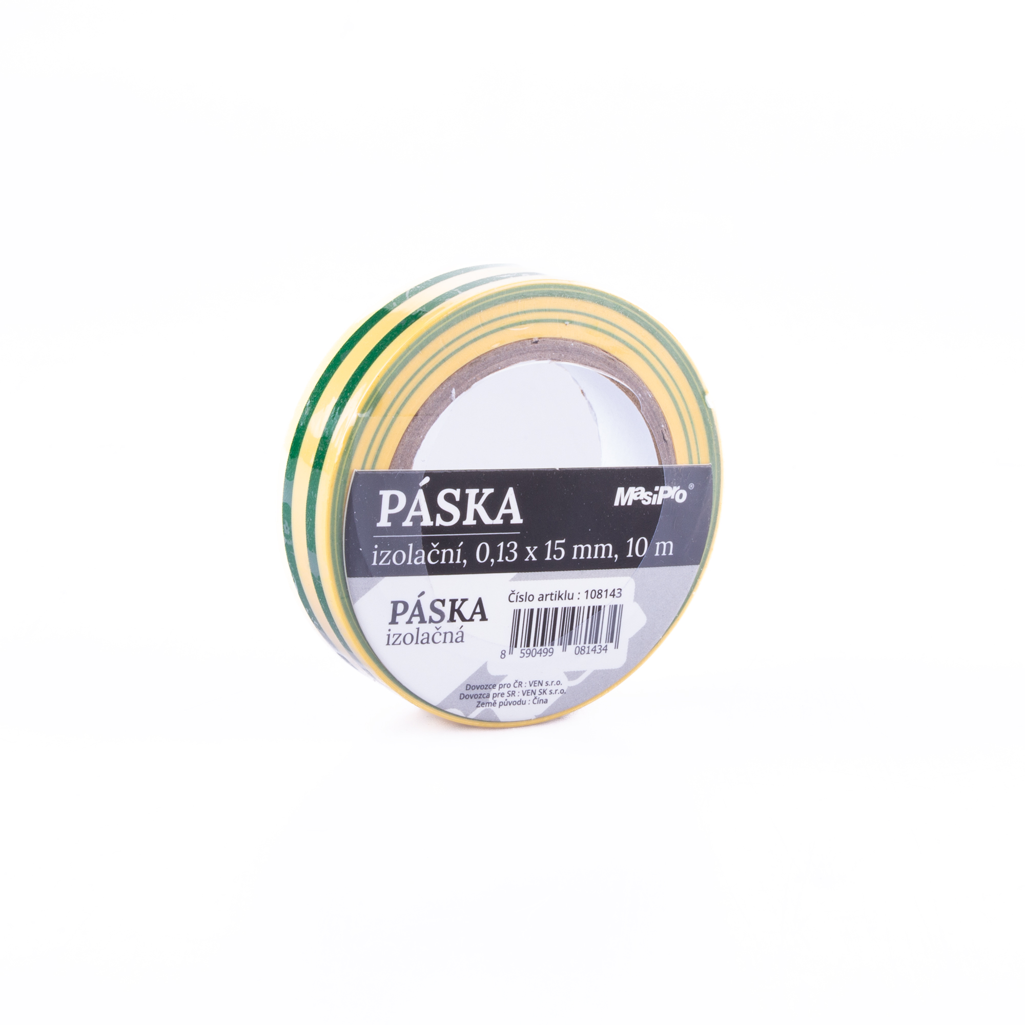 Elektropáska 15mm/10m žlutozelená