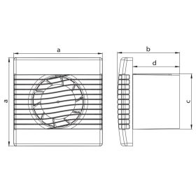Ventilátor axiální stěnový AV BASIC 120 S 2