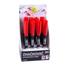 Značkovač permanent ČERVENÝ/tenký 2
