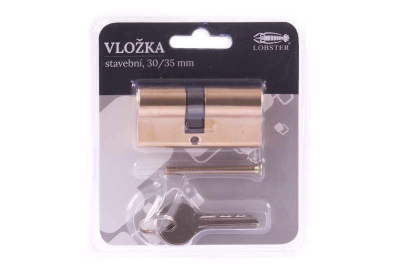 Vložka zámku stavební, cylindrická 30/35 mm