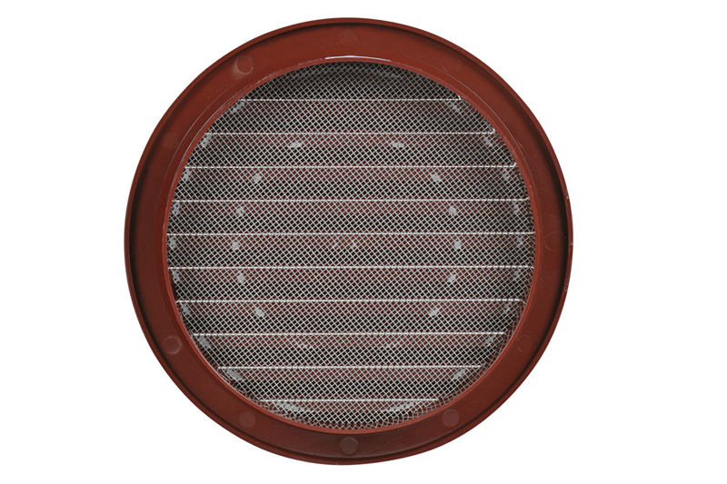 Mřížka větrací VM 140H/0404 Větrací mřížka kruhová se síťovinou 140 hnědá