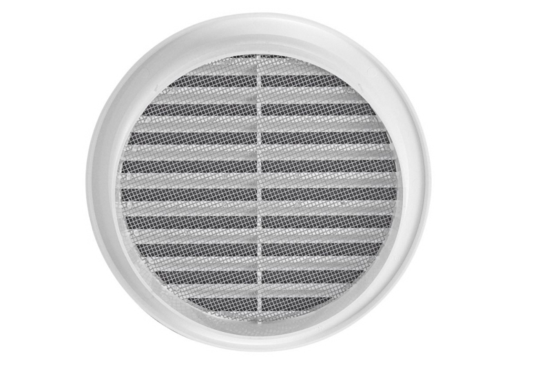 Mřížka větrací VM 125B/0405 Větrací mřížka kruhová se síťovinou 125 bílá