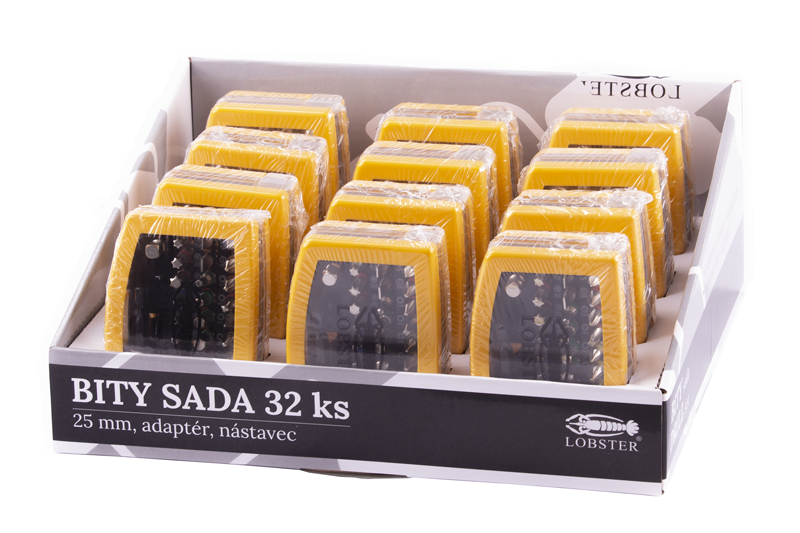 Bity sada 25mm/32ks včetně adaptéru