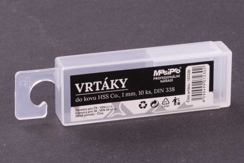 Vrtáky HSS do kovu 1mm/10ks Co 5%