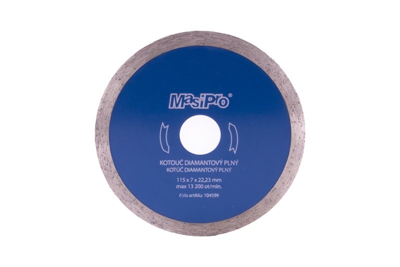 Kotouč diamantový plný 115 mm