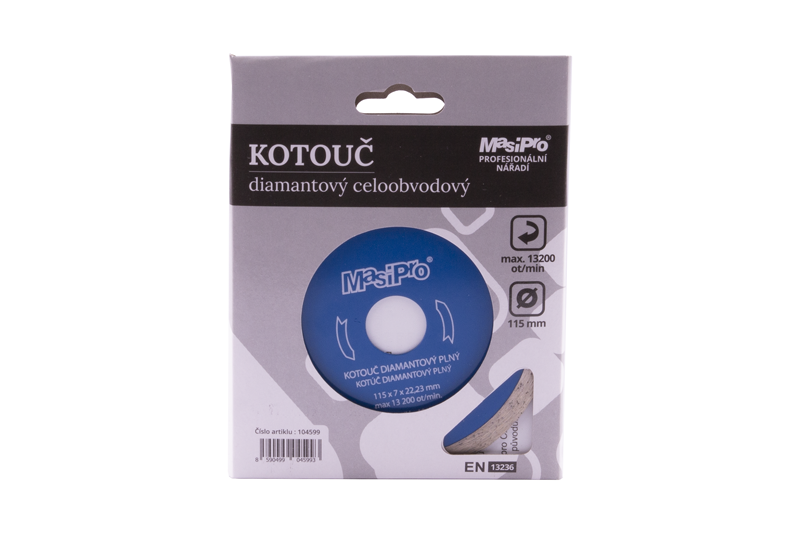 Kotouč diamantový plný 115 mm