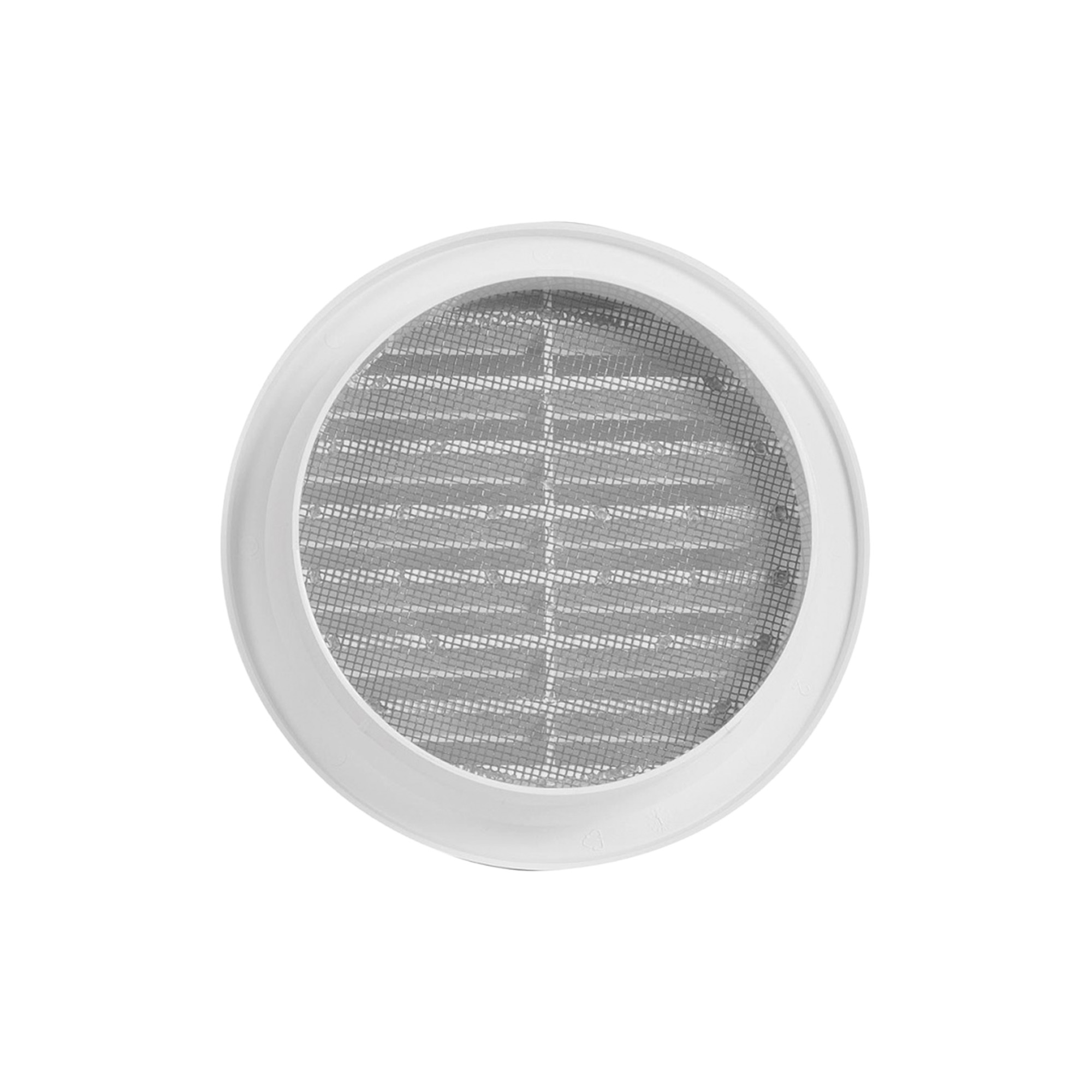 Mřížka větrací VM 100B/0409 Větrací mřížka kruhová se síťovinou 100 bílá