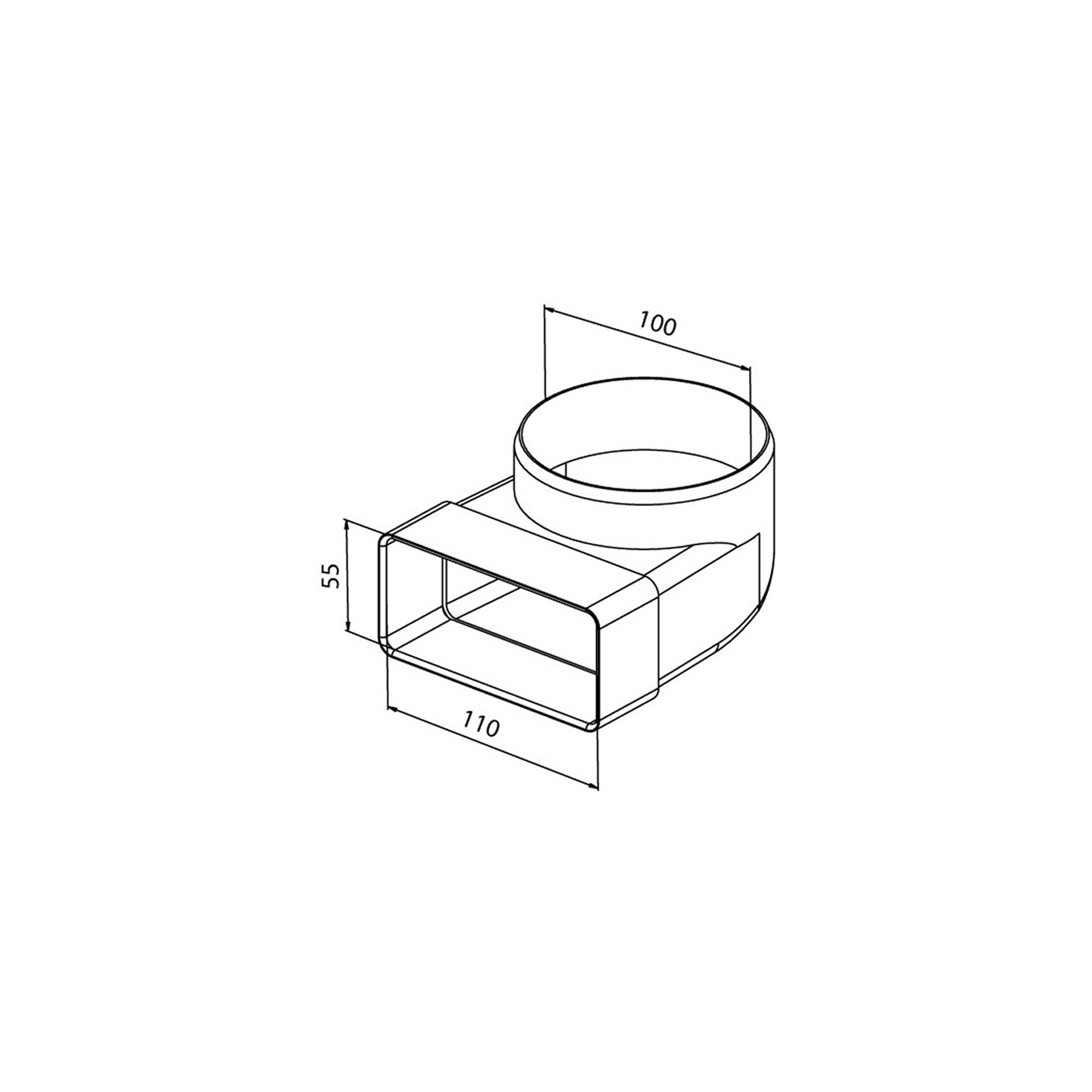 Kus koleno CKZ 125/220x55B/0655