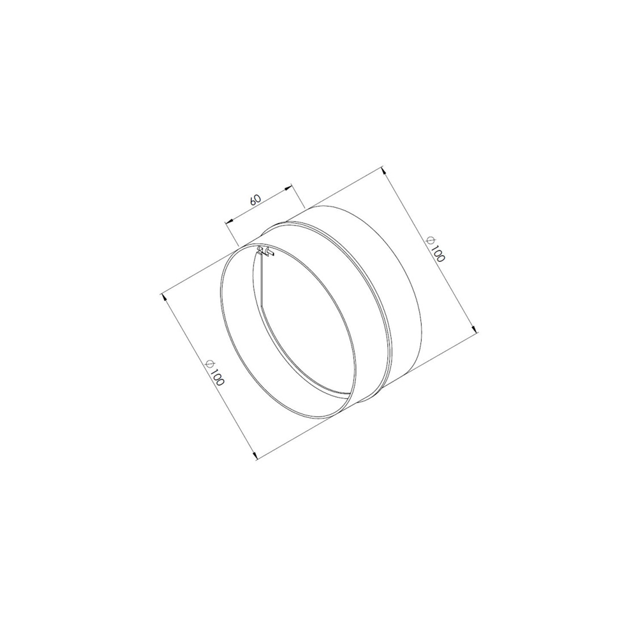 Klapka zpětná plastová ZKP 100