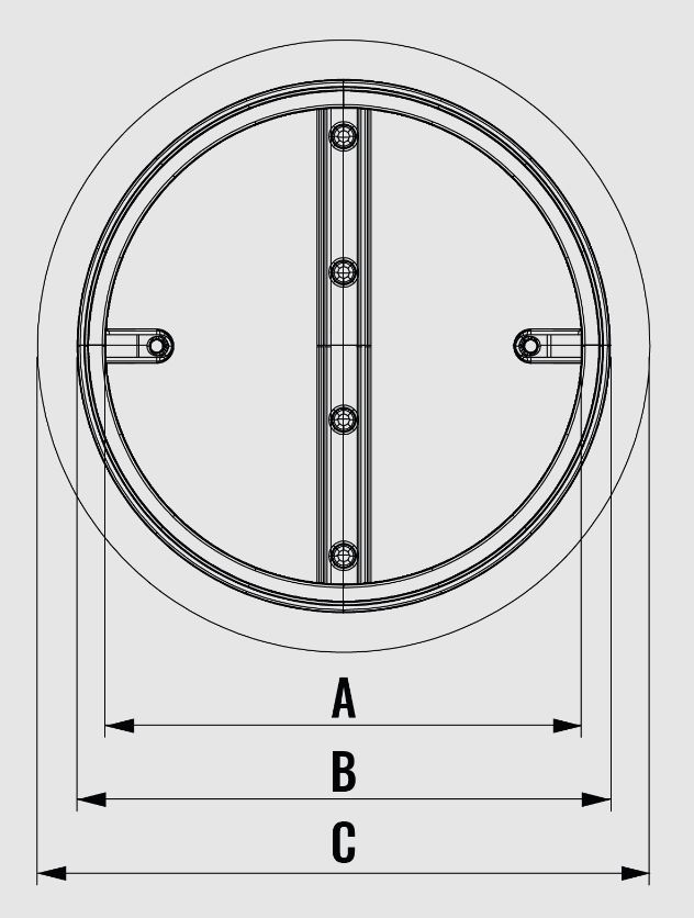Klapka protizápachová dvoukřídlá PZKD 100