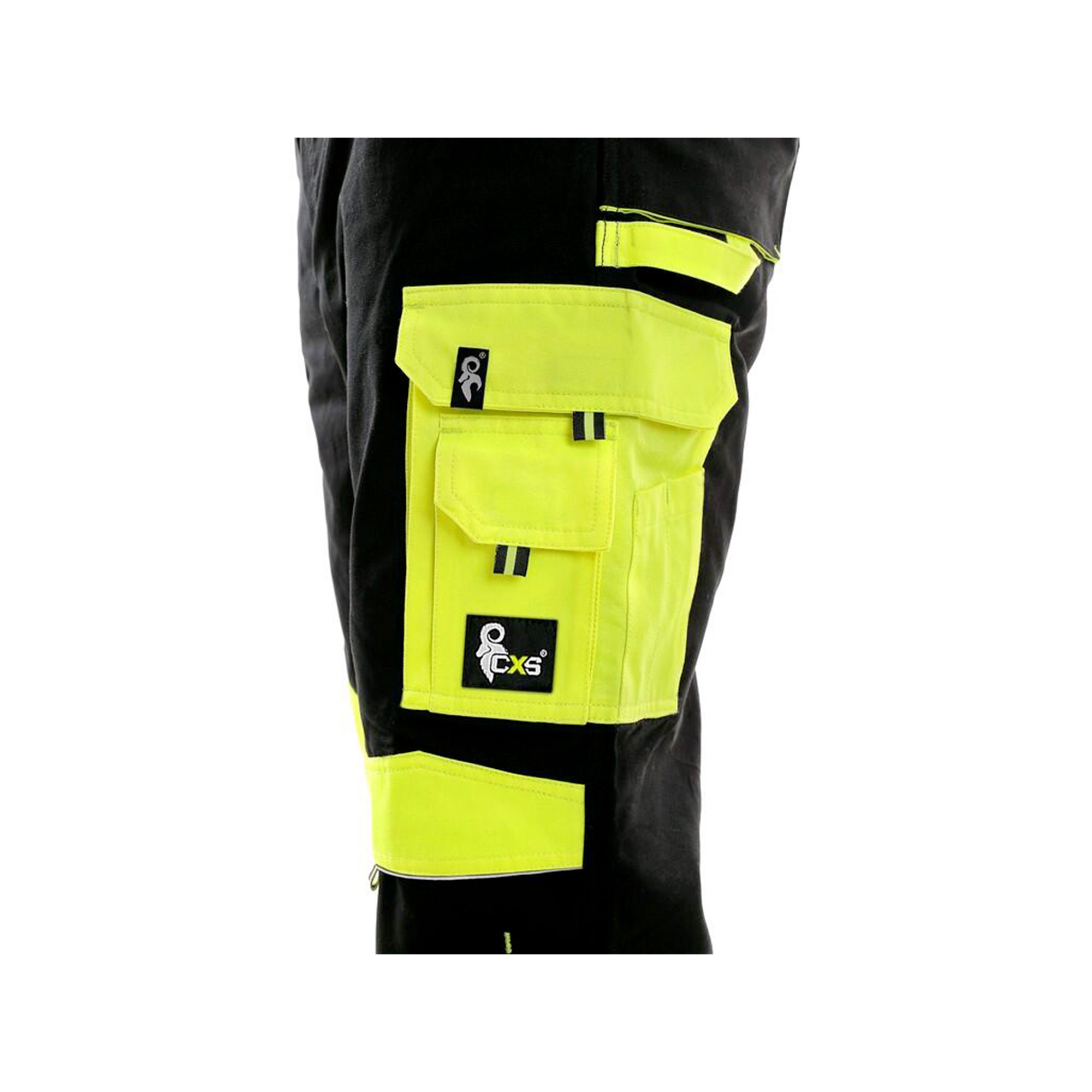 Kalhoty BRIGHTON lacl černo-žluté