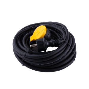 Kabel 10m 230V guma černý 3x1,5mm IP44
