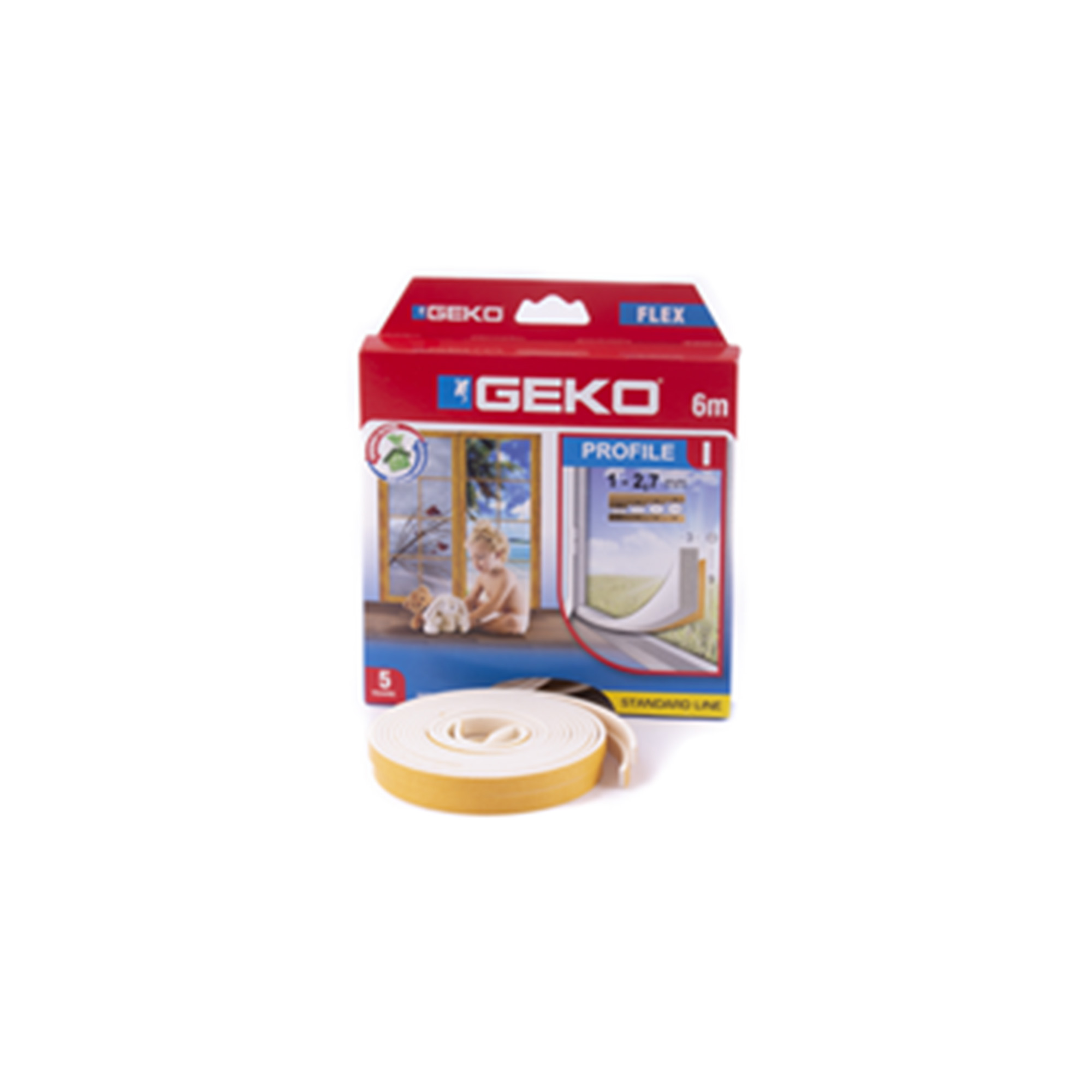 Těsnění I 9x3mm-6m bílé (2x3m)  poškozený obal