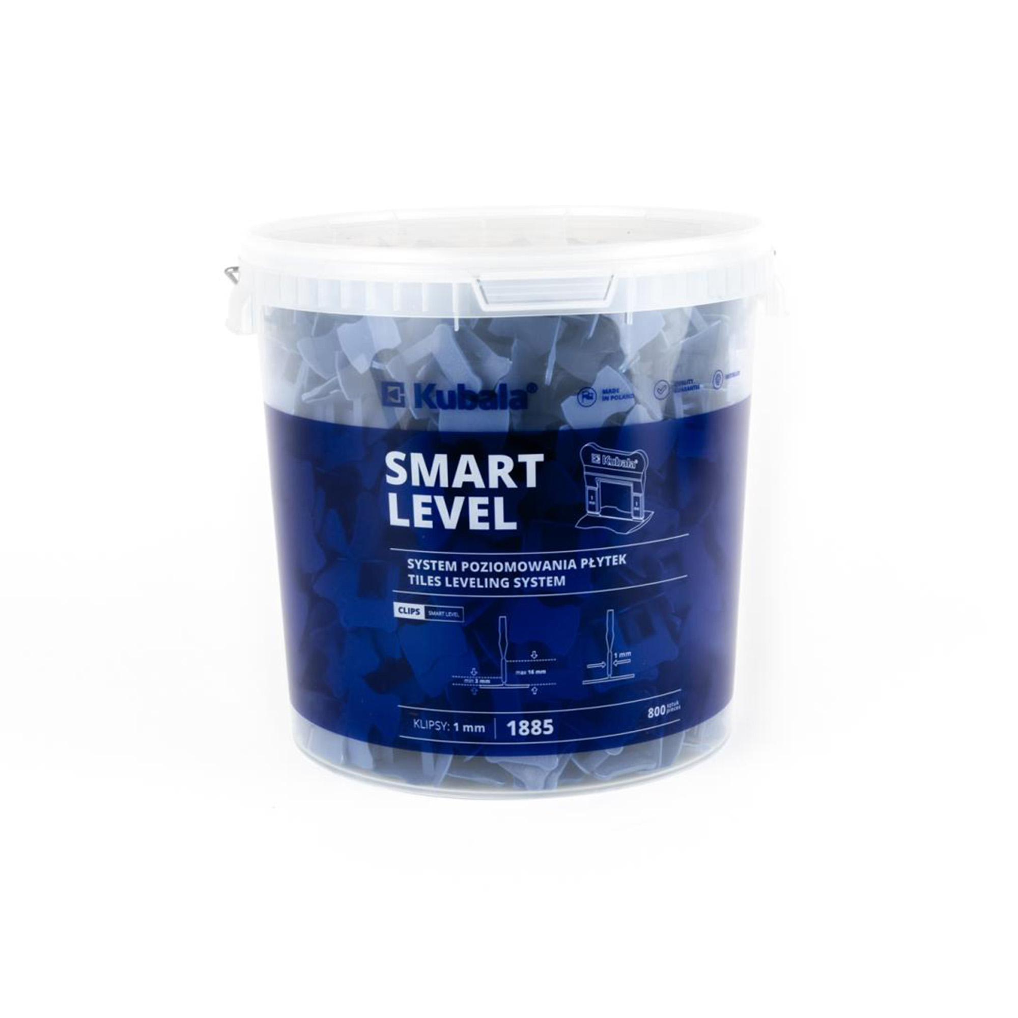 Spony K SMART LEVEL 1.0mm 800 ks. + vědro 20L