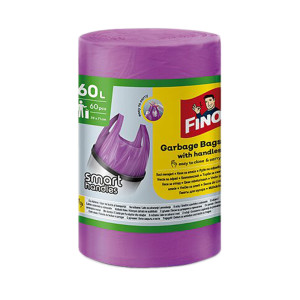 Pytel odp.s uchy 60l FIALOVÝ 20ks,13my